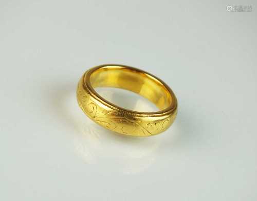 A 22ct gold wedding band