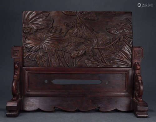 CHEXIANG WOOD LOTUS PATTERN SCREEN