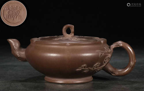 JINDING MARK FLOWER PATTERN ZISHA POT