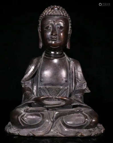 COPPER VAIROCANA BUDDHA STATUE