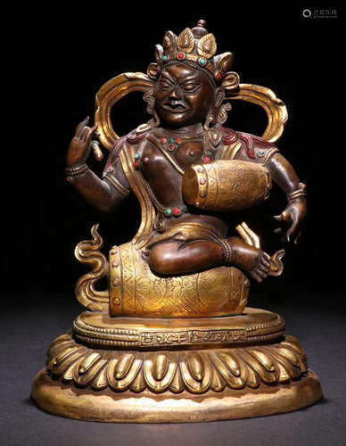 GILT BRONZE BUDDHA STATUE