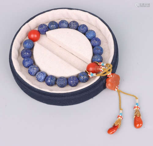 LAZULI 18 BEADS STRING BRACELET