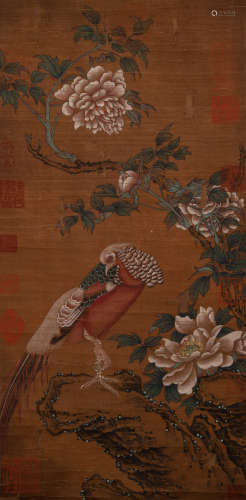 CHINESE PAINTING AND CALLIGRAPHY, FLOWERS AND BIRD
