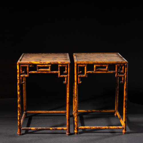 A PAIR OF IMPERIAL CONCUBINE FLOWER STANDS, QING DYNASTY, CH...