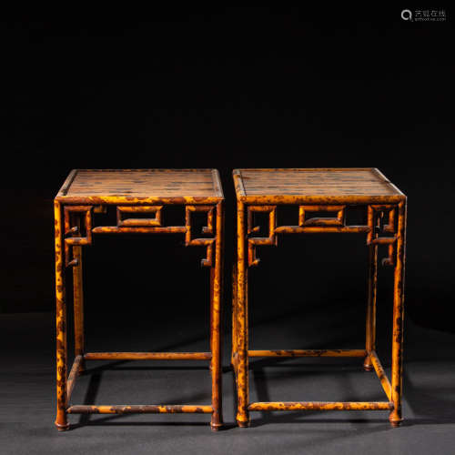 A PAIR OF IMPERIAL CONCUBINE FLOWER STANDS, QING DYNASTY, CH...