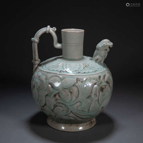 CHINESE YAOZHOU WARE HOLDING POT, FIVE DYNASTIES