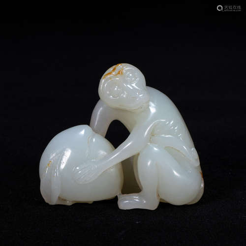 JADE MONKEY, QING DYNASTY, CHINA