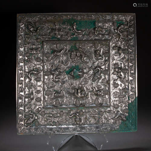 CHINESE BRONZE MIRROR, TANG DYNASTY