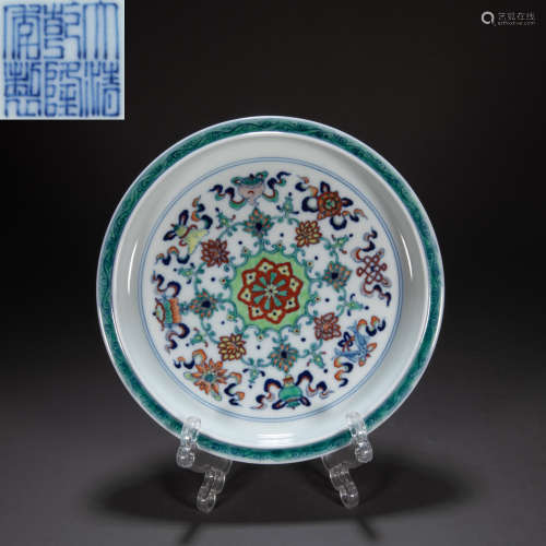 CHINESE QING DYNASTY COLORFUL PLATE