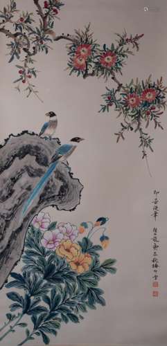 CHINESE PAINTING AND CALLIGRAPHY, FLOWERS AND BIRDS