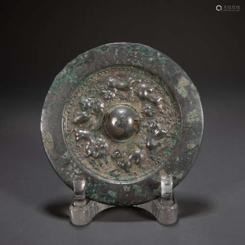 CHINESE BRONZE MIRROR, TANG DYNASTY