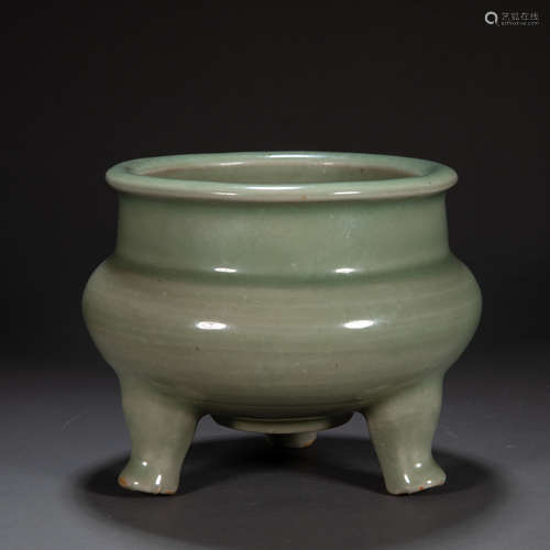 CHINESE LONGQUAN WARE INCENSE BURNER,  YUAN DYNASTY