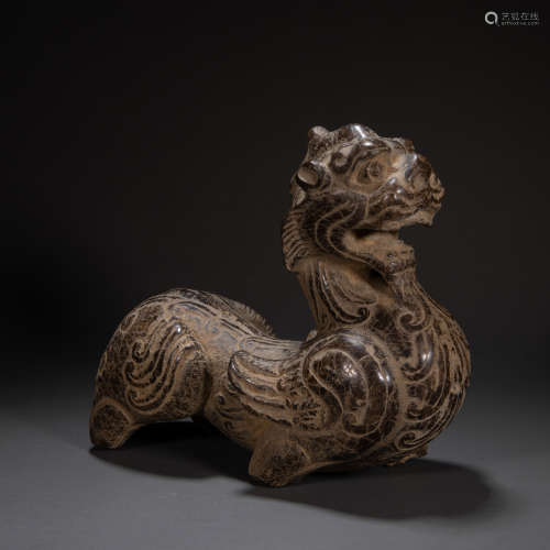 CHINESE STONE BEAST (DAMAGED), TANG DYNASTY