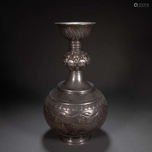 CHINESE SILVER BOTTLE, LIAO AND JIN PERIOD