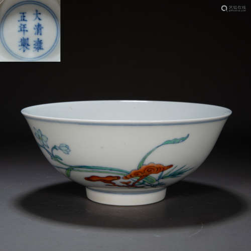 CHINESE QING DYNASTY FAMILY ROSE BOWL
