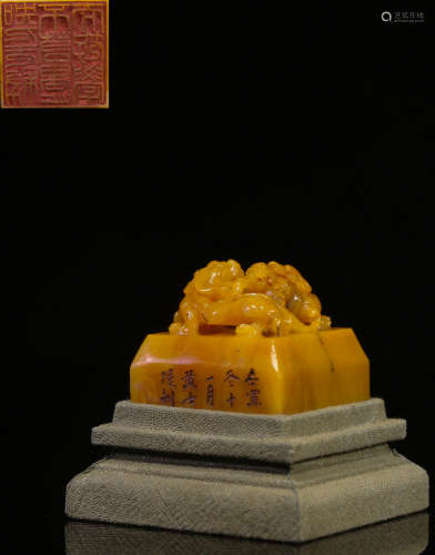 CHINESE TIAN HUANG STONE SEAL, QING DYNASTY