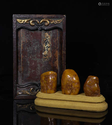 A SET OF TIANHUANG STONE SEALS, QING DYNASTY, CHINA