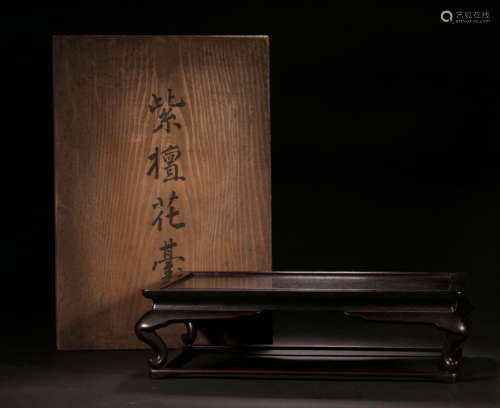 CHINESE RED SANDALWOOD WOODEN TABLE, QING DYNASTY