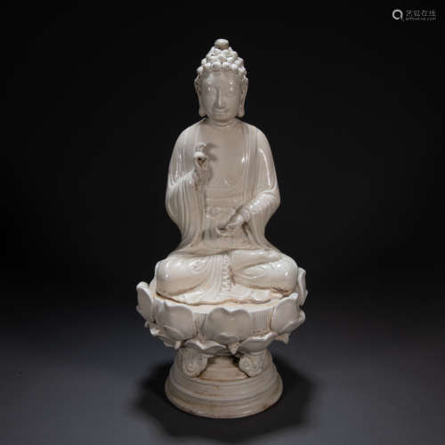CHINESE DING WARE BUDDHA STATUE, NORTHERN SONG DYNASTY