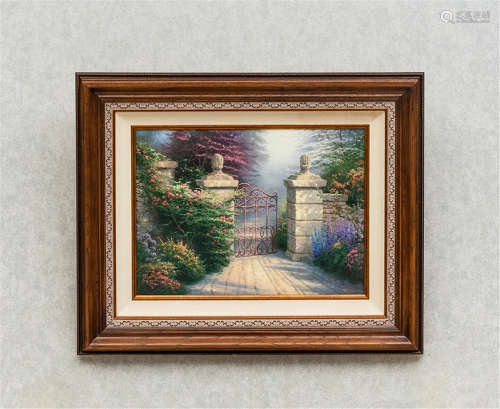 AN OIL PAINTING WITH FRAME
