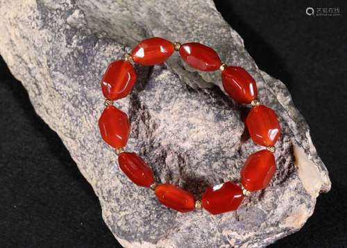 TIBETAN AGATE BEADS STRING BRACELET