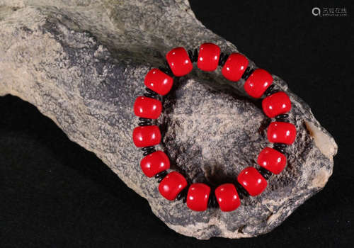 TIBETAN SHERPA GLASS BEADS STRING BRACELET