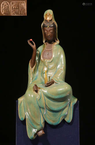 SHIWAN WARE GUANYIN BUDDHA STATUE