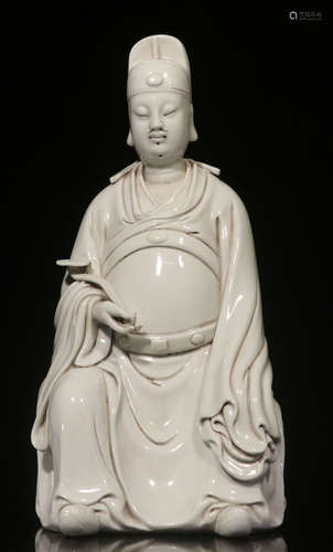 DEHUA WHITE GLAZE FIGURE STATUE