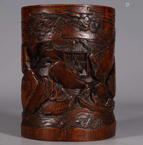 CHENXIANG WOOD CARVED BRUSH WASHER