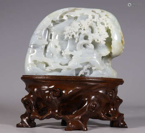 HETIAN JADE CARVED SCHOLAR ROCK