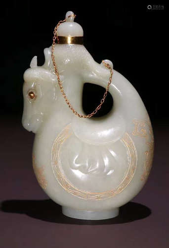 HETIAN JADE SEED CARVED POT