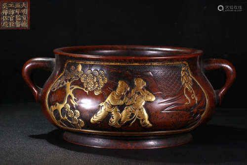 GILT BRONZE CAST CENSER