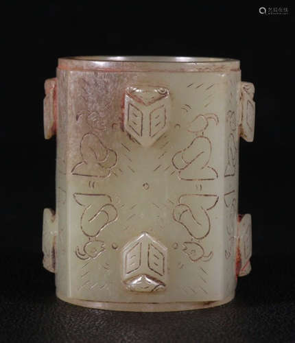 ANTIQUE JADE CARVED CONG