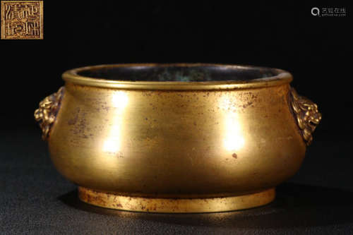 GILT BRONZE CAST CENSER