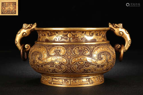 GILT BRONZE CAST CENSER