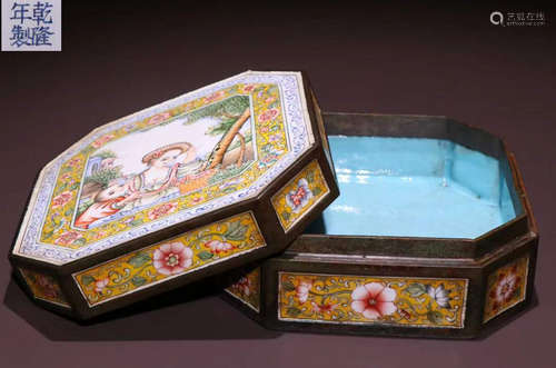 CANTON ENAMEL CAST BOX