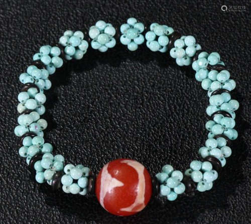 TIBETAN TURQUOISE STRING BRACELET