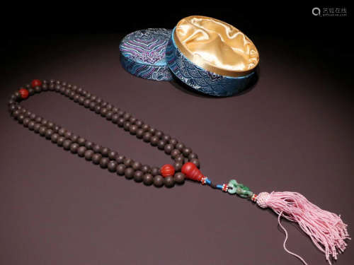 CHENXIANG WOOD STRING NECKLACE WITH 108 BEADS