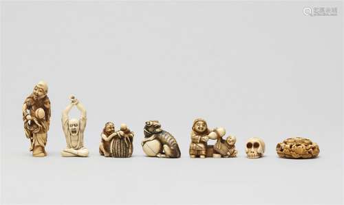 A group of seven netsuke. 19th century