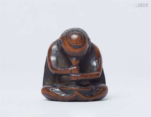 A boxwood netsuke of a tengu. Late 18th/ early 19th century