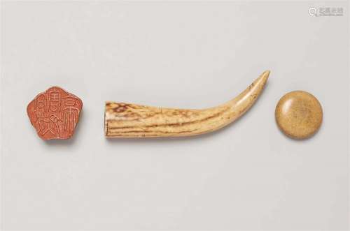 Three horn netsuke. 18th/19th century