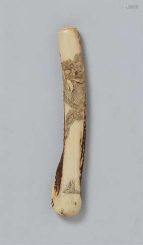 A stag antler kiseruzutsu. 19th century