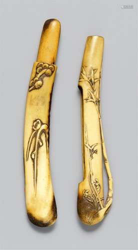 Two stag antler kiseruzutsu. Second half 19th century