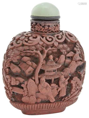  A Chinese Cinnabar Lacquer Snuff Bottle