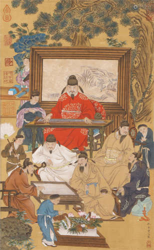A CHINESE PAINTING FIGURES STORY