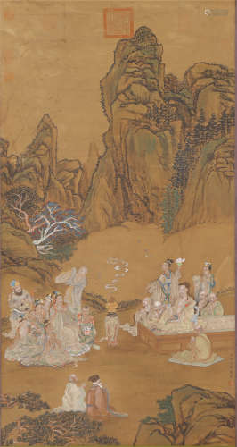 A CHINESE PAINTING FIGURES STORY