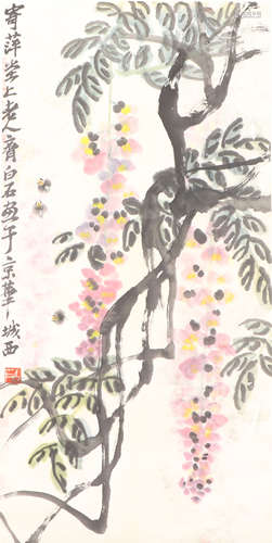 A CHINESE PAINTING FLOWERS