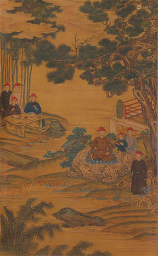 A CHINESE PAINTING FIGURES STORY