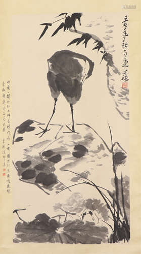 A CHINESE INK PAINTING BIRD