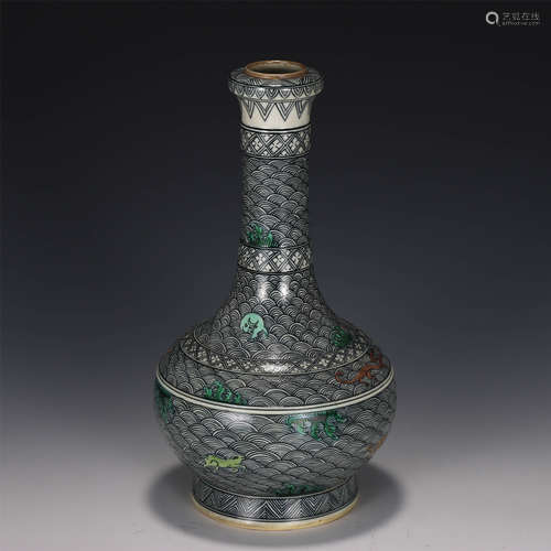 A CHINESE INK COLOR PROCELAIN VASE